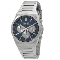 Sport Chronograph Quartz Blue Dial Mens Watch