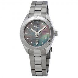 PR 100 Sport Chic Black Mother of Pearl Dial Ladies Watch