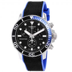 Seastar 1000 Chronograph Quartz Black Dial Mens Watch