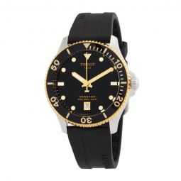 Seastar 1000 Quartz Black Dial Mens Watch