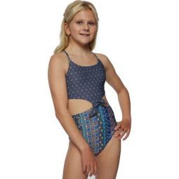 Margot Knot One-Piece Swimsuit - Girls