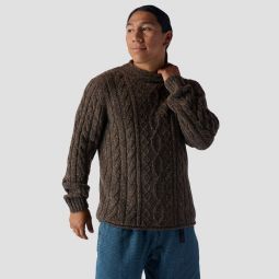 Cableknit Roll Neck Sweater - Mens