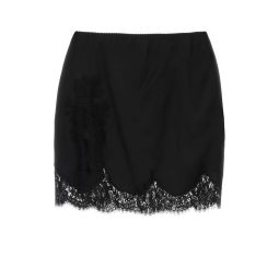 돌체앤가바나 미니 새틴 스커트 F4DAVTFU1NU