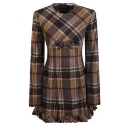 아크네 스튜디오 체크 크루넥 드레스 A20825