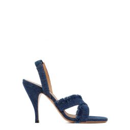 오프화이트 오픈 토 데님 샌들 OWIH056S24DEN002