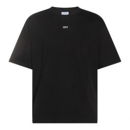 Off White 로고 프린트 크루넥 티셔츠 OMAA120F25JER008