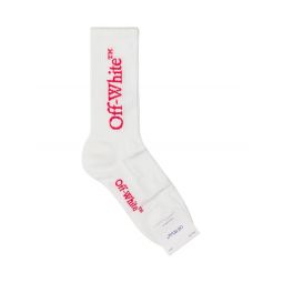 오프 화이트 로고 인타르시아 양말 OMRA085F25KNI001