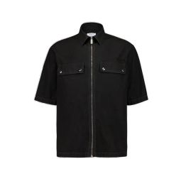 오프 화이트 지퍼업 반팔 셔츠 OMGG01DF25FAB002