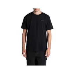 오프 화이트 북키쉬 로고 자수 크루넥 티셔츠 OMAA027C99JER01C