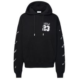 오프화이트 23 스케이트 드로스트링 후드 티셔츠 OMBB085S24FLE011