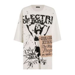 돌체앤가바나 프린트 오버사이즈 저지 티셔츠 F8V93TGDDH8