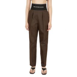 Alexander Wang 로고 디테일 스트레이트 레그 팬츠 1WC1224449