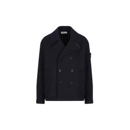 Stone Island 로고 패치 더블 브레스트 코트 K2S155100059S0IN1