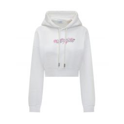 오프화이트 북시 로즈 크롭 후드 티셔츠 OWBB056S25FLE001