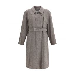 페라가모 헤링본 패턴 벨티드 코트 788819