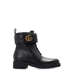 구찌 로고 장식 레이스업 앵클 부츠 67039717K20