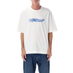 오프 화이트 클라우디 애로우 스케이트 크루넥 티셔츠 OMAA120F25JER00G