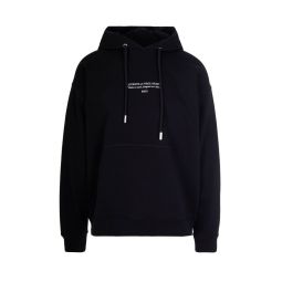 Off White 로고 프린트 드로스트링 후디 OMBB085F25FLE016