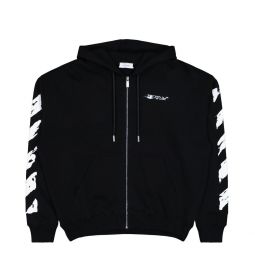 Off White 집업 드로스트링 후디 OMBE015F25FLE002