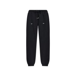 오프 화이트 로고 프린트 드로스트링 스웨트팬츠 OMCH057F25FLE001