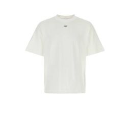 Off White 로고 프린트 크루넥 티셔츠 OMAA120C99JER005