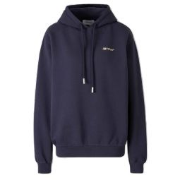 Off White 로고 프린트 드로스트링 후디 2BB035F25FLE002