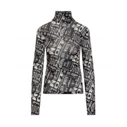 오프화이트 올오버 프린트 긴팔 탑 OWAD122F25JER002