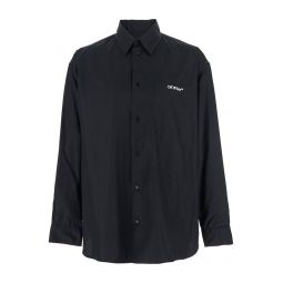 오프 화이트 브러시 애로우 프린트 오버사이즈 셔츠 OMGE004F25FAB001