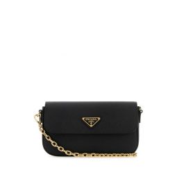 Prada 로고 플라크 체인 링크 크로스바디 백 1BD356NZV