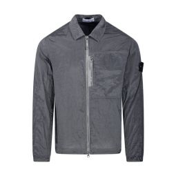 스톤아일랜드 로고 패치 지퍼업 오버셔츠 K2S151200031S0019