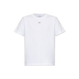 오프 화이트 신문 애로우 크루넥 티셔츠 OMAA027F25JER005