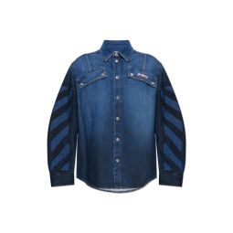 오프 화이트 버튼업 데님 셔츠 OMYD05NF25DEN001