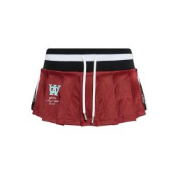 오프 화이트 로고 프린트 드로스트링 미니 스커트 OWCN001F25JER001