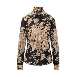 Dolce   Gabbana 로즈 프린트 샤르뫼즈 셔츠 F5R64TFSA7Y