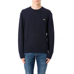 라코스테 케이블 니트 카드드 크루넥 점퍼 AH2924