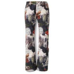 오프화이트 올오버 패턴 플레어 진 MYA18JF5D003