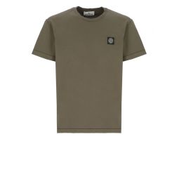 Stone Island 로고 패치 크루넥 티셔츠 K2S152100027S0013