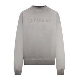 Off White 로고 디테일 크루넥 스웨트셔츠 OWBA07CF25FLE001