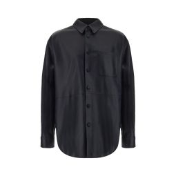 오프 화이트 버튼 긴팔 셔츠 OMJE010F23LEA001