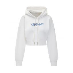 Off White 로고 프린트 드로스트링 후디 OWBB056F25FLE002