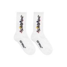 오프화이트 로고 디테일 니트 양말 OWRA035F25KNI001