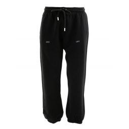 오프 화이트 애로우 프린트 드로스트링 팬츠 OMCH057F25FLE003