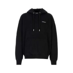 오프 화이트 애로우 프린트 드로스트링 후디 OMBB085F25FLE008