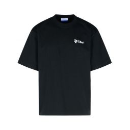 오프화이트 스크립트 크루넥 반팔 티셔츠 OMAA120C99JER00D