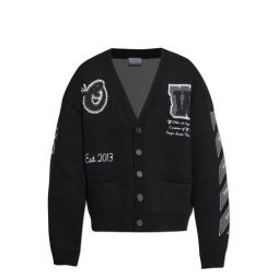 오프화이트 바시티 V넥 카디건 OMHB019C99KNI003