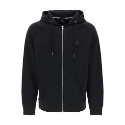 휴고 보스 로고 패치 지퍼 드로스트링 후디 50495272