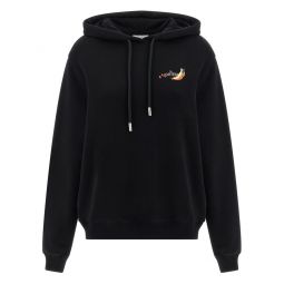 Off White 로고 프린트 드로스트링 후디 OWBB035F25FLE001