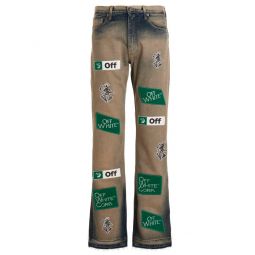 Off White Diag 올오버 패턴 진 OMYA154F22DEN005