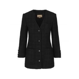 Gucci 싱글 브레스티드 트위드 재킷 759564ZAN3L