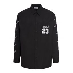 오프 화이트 버튼 긴팔 셔츠 OMGE004S24FAB002